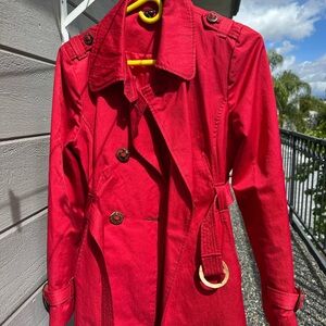 Cherry red rain jacket , small